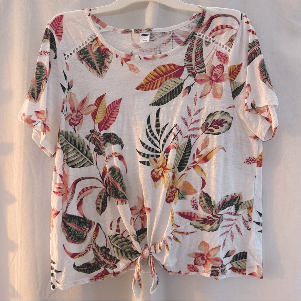 Old Navy Floral Print Short Sleeve Tee